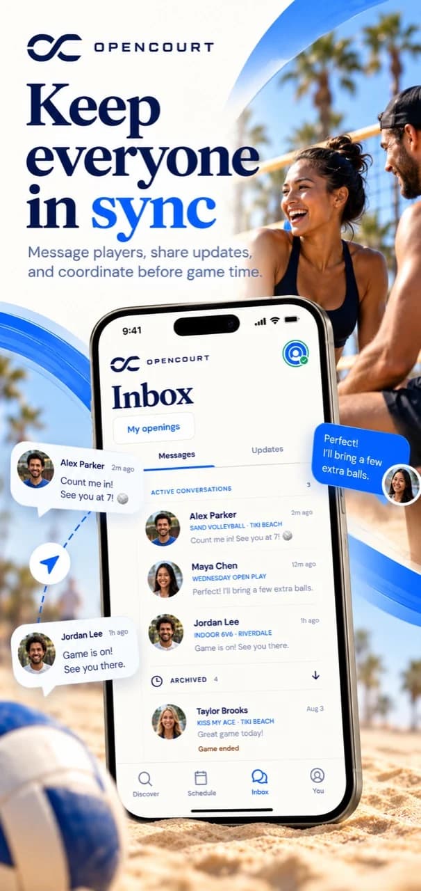 Keep everyone in sync: OpenCourt promotional preview of conversations between players